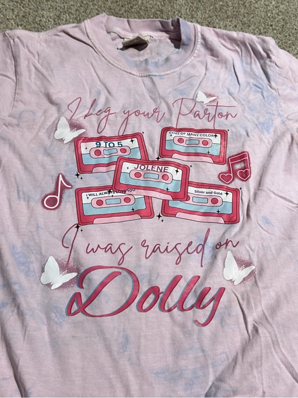 Comfort Colors Pink Kids Graphic Tee with Cassette Design